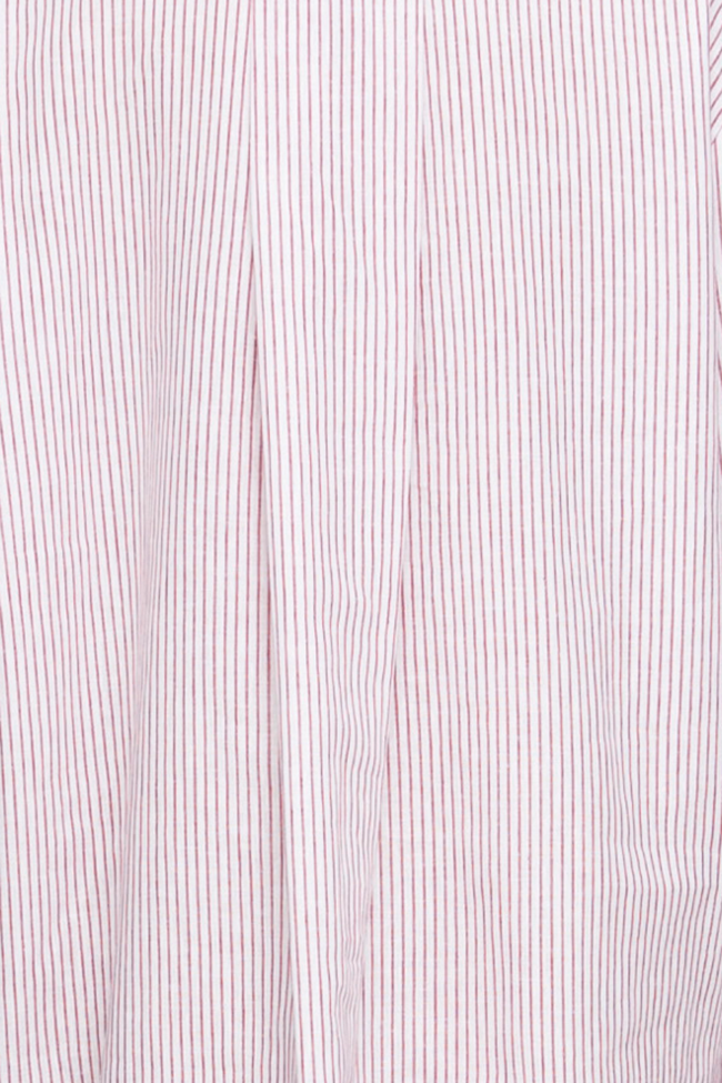 Short Sleep Shirt Skinny Red Stripe Blend