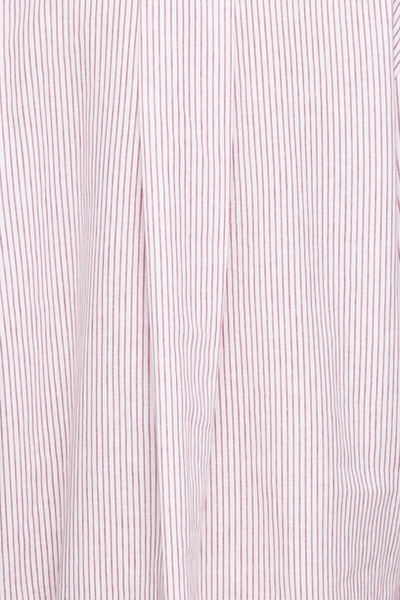 Short Sleep Shirt Skinny Red Stripe Blend