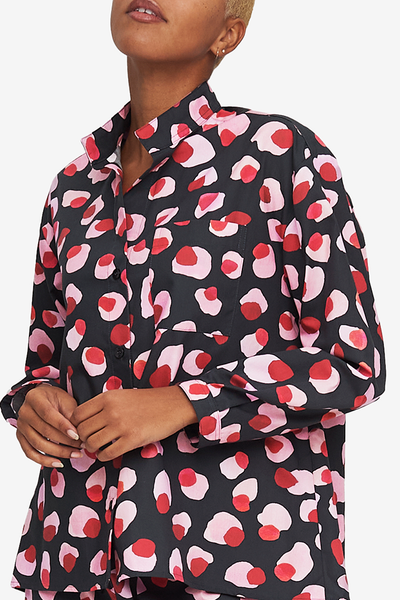 Set - Long Sleeve Shirt and Lounge Pant Sleeping Leopard
