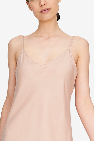 Long Slip Dress Blush Tencel Twill