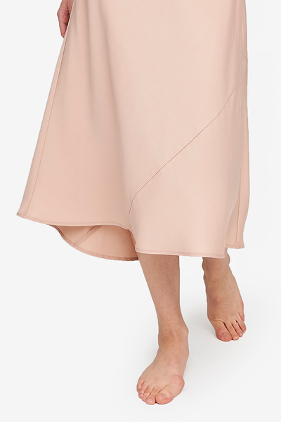 Long Slip Dress Blush Tencel Twill