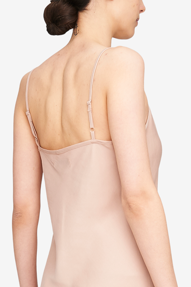 Long Slip Dress Blush Tencel Twill