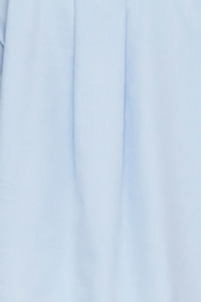 Set - Short Sleeve Cropped Sleep Shirt and Lounge Pant Soft Blue Stripe