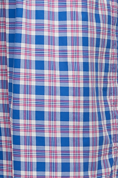 Short Sleep Shirt Summer Plaid