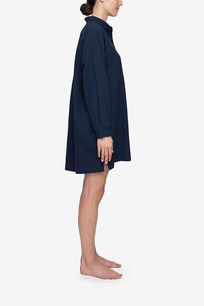 Short Sleep Shirt Navy Bouclé