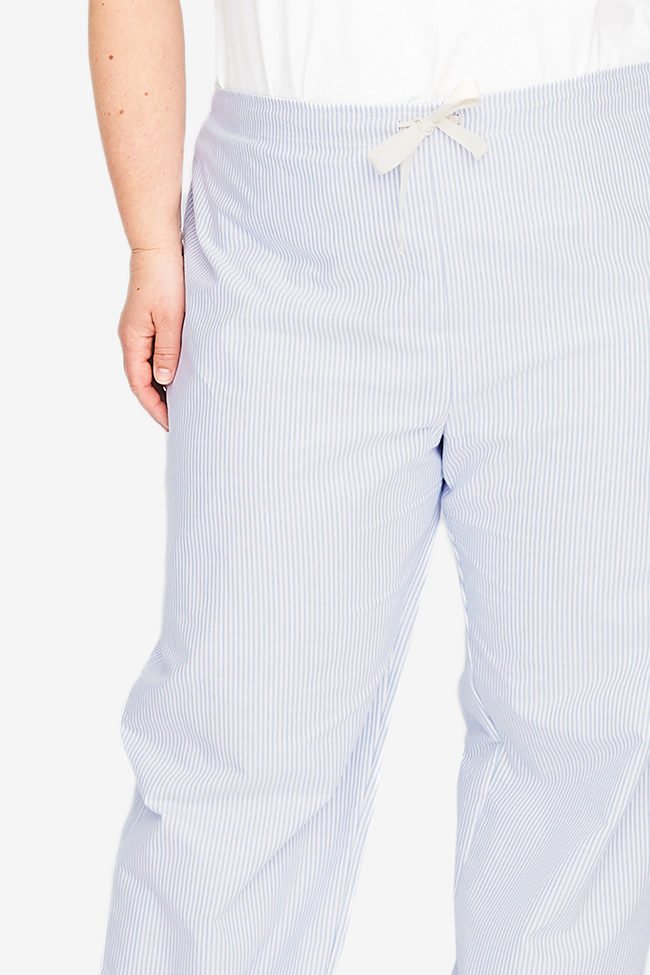 Lounge Pant Blue Oxford Stripe