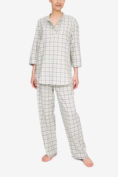 Lounge Pant Grey Plaid Flannel