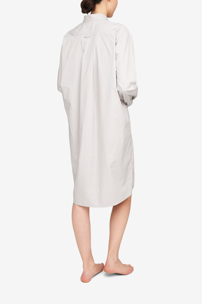 Long Sleep Shirt Fog Washed Poplin