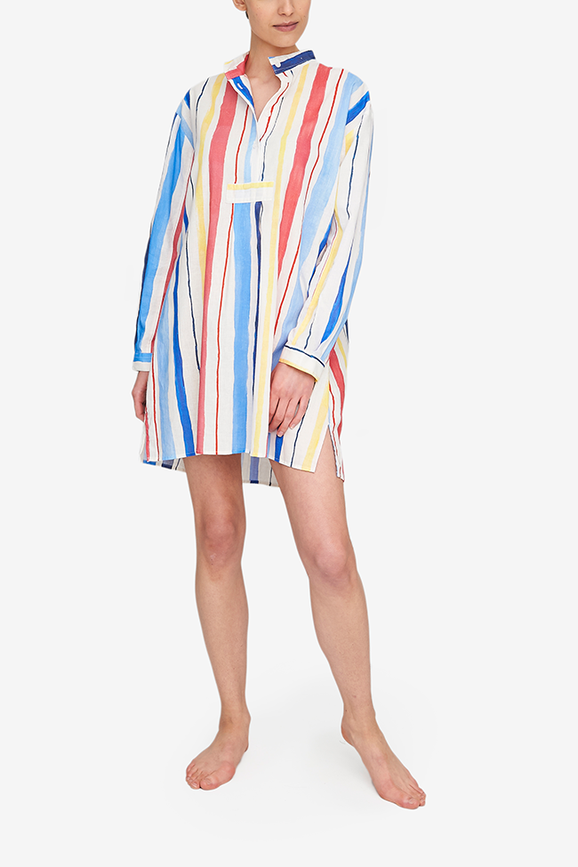 Short Sleep Shirt Midsummer Stripe - EUROPE