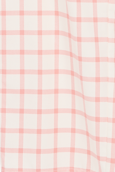Long Sleep Shirt Pink Check Flannel