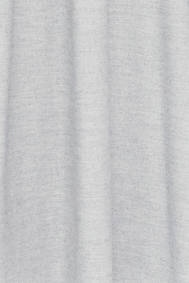 Short Sleep Shirt Grey Twill Cashmere Blend