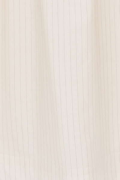 Short Sleep Shirt Cream Silk Blend Stripe PLUS