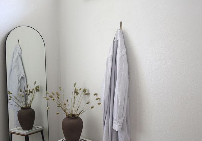 Long Sleep Shirt Thin Grey Stripe