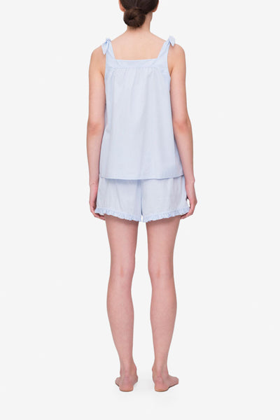 Tie Top Blue Cotton Stripe