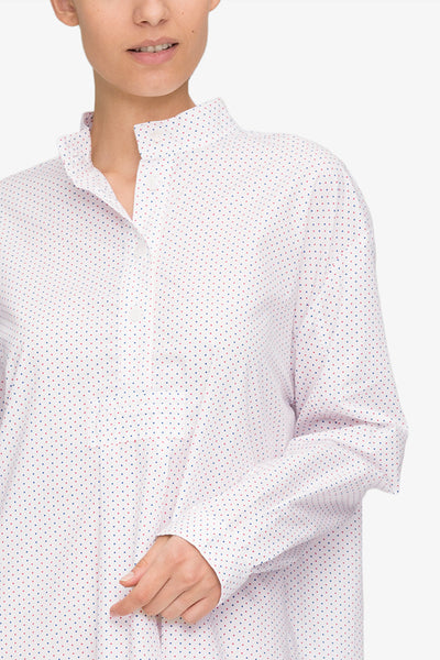 Short Sleep Shirt Red and Blue Dot