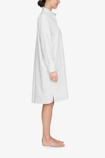 Long Sleep Shirt Thin Grey Stripe