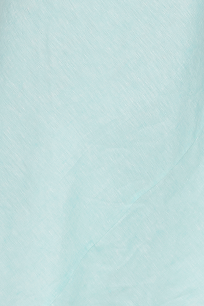 Short Sleep Shirt Turquoise Linen