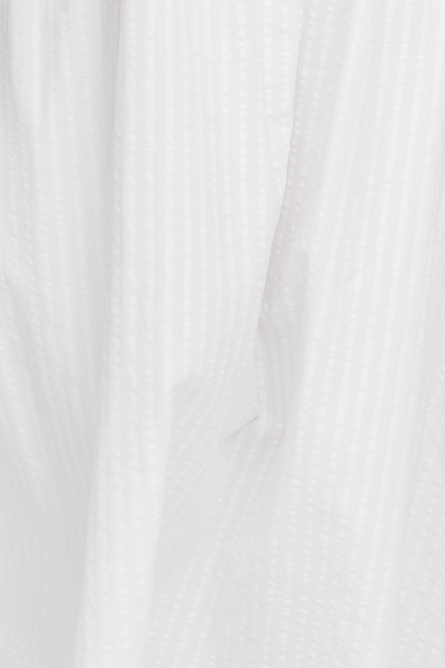Short Sleep Shirt White Beach Stripe