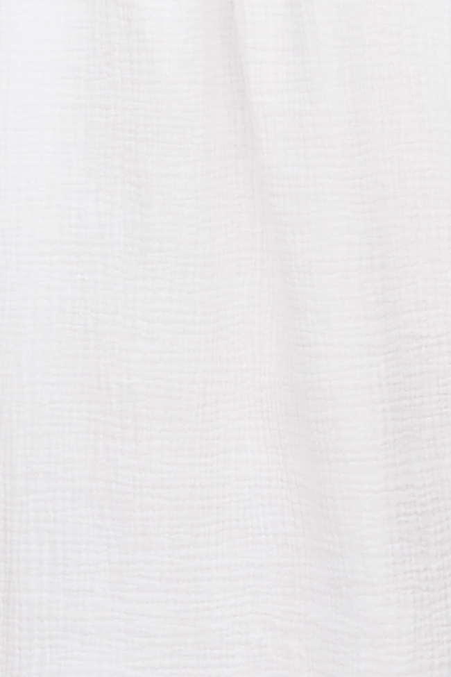 Short Sleep Shirt White Double Gauze