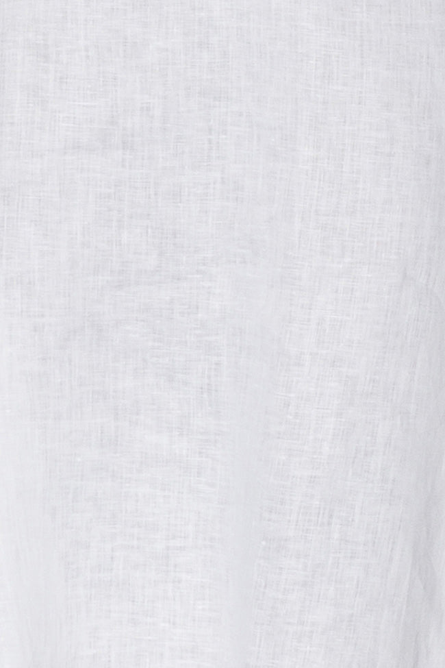 Two Pocket Sleep Shirt White Linen
