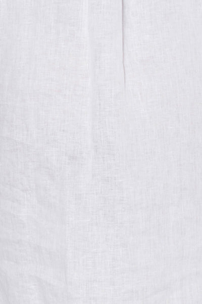 Long Sleep Shirt White Linen PLUS