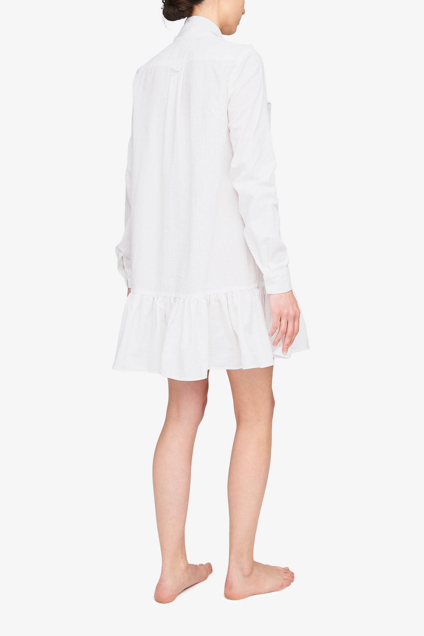 Helena Dress White Seersucker