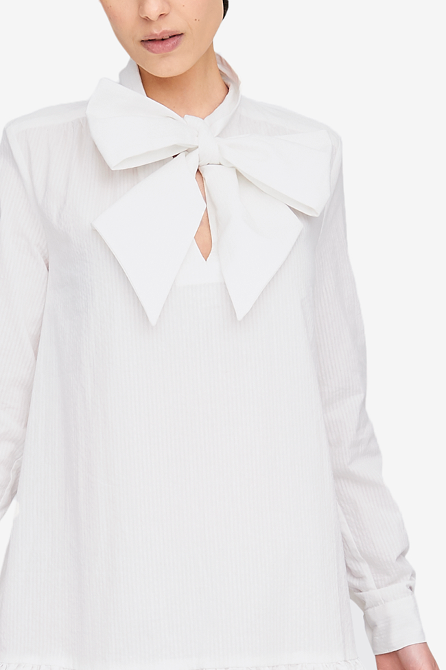Helena Dress White Seersucker