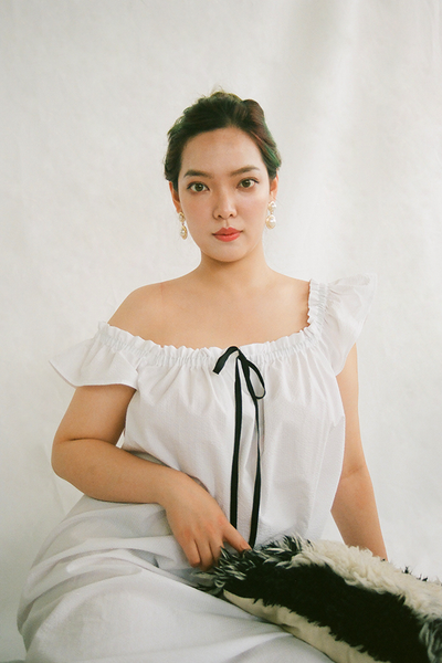 Party Nightie White Seersucker