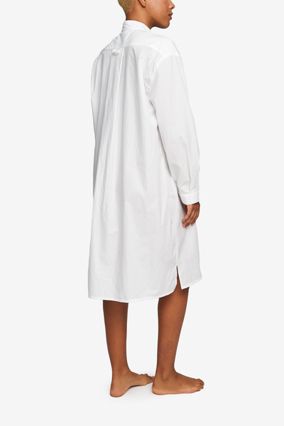 Long Sleep Shirt Washed White Poplin