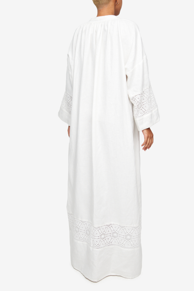 Delphine Dress White Weighted Linen
