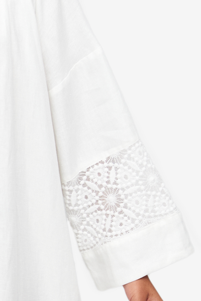 Delphine Dress White Weighted Linen