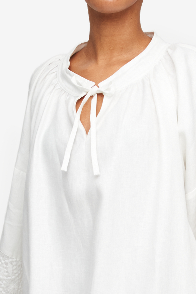 Severine Dress White Weighted Linen