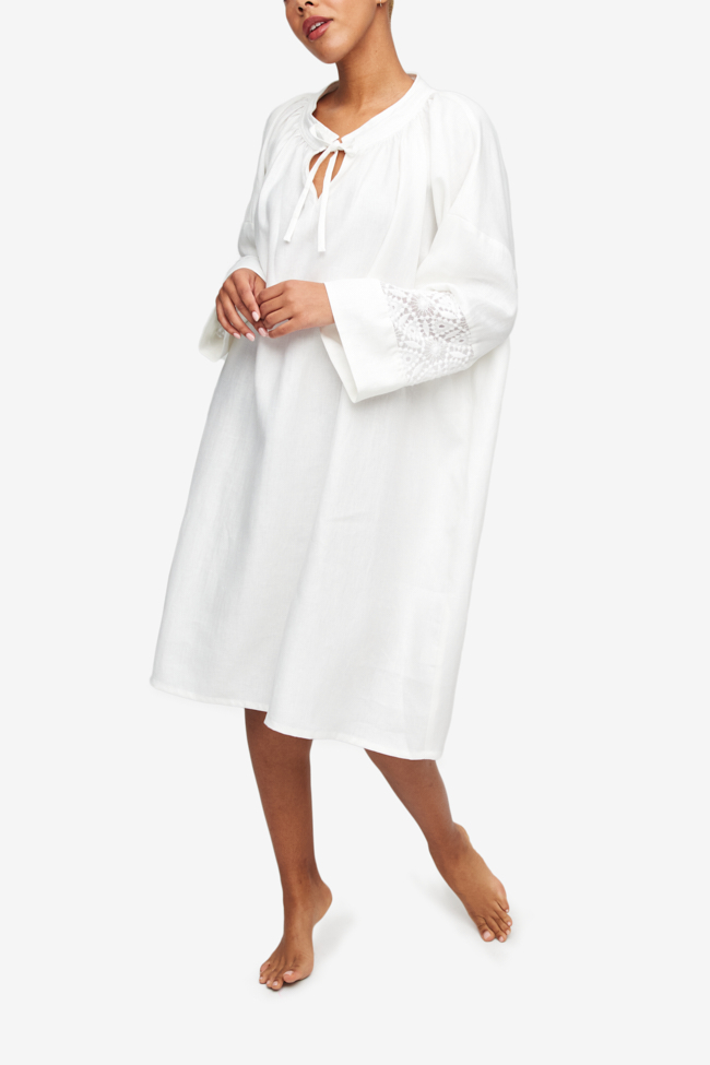 Severine Dress White Weighted Linen
