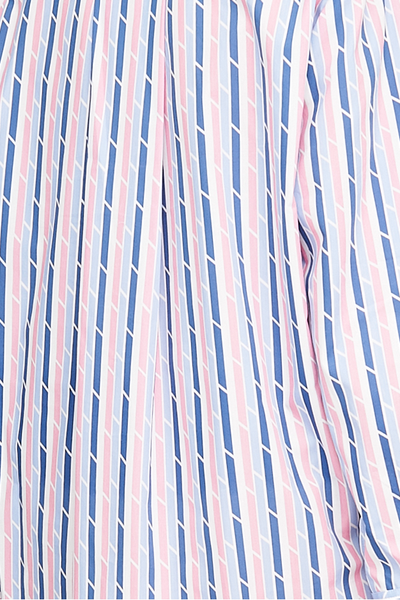 Long Sleep Shirt Blue & Pink Trio Stripe