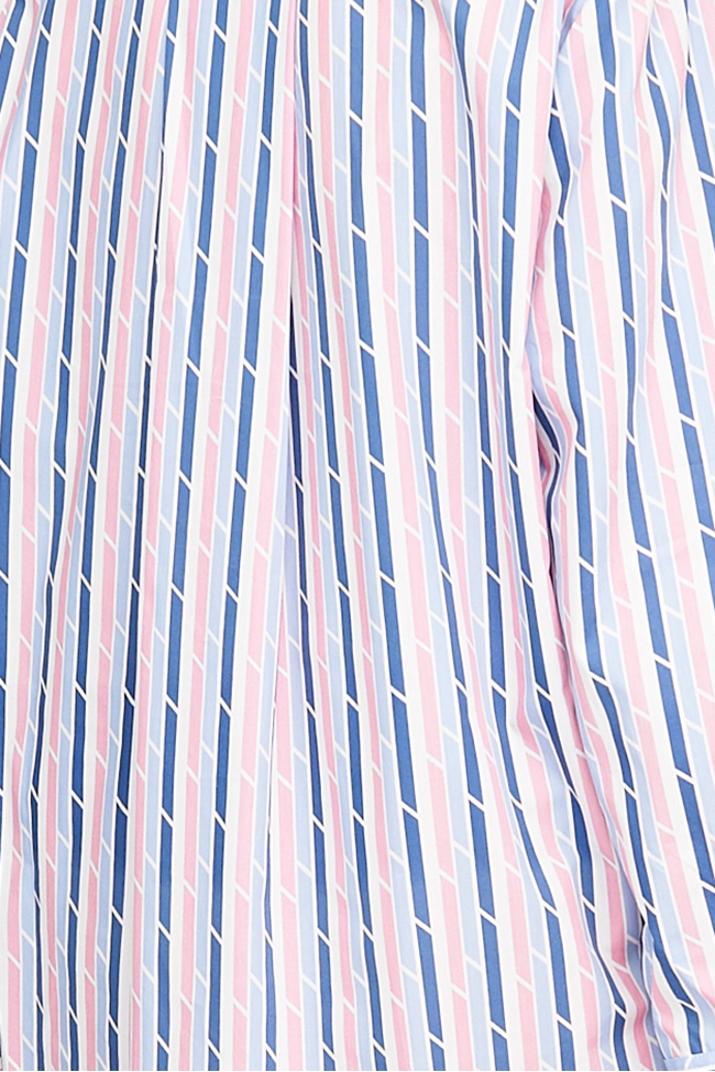 Long Sleep Shirt Blue & Pink Trio Stripe PLUS