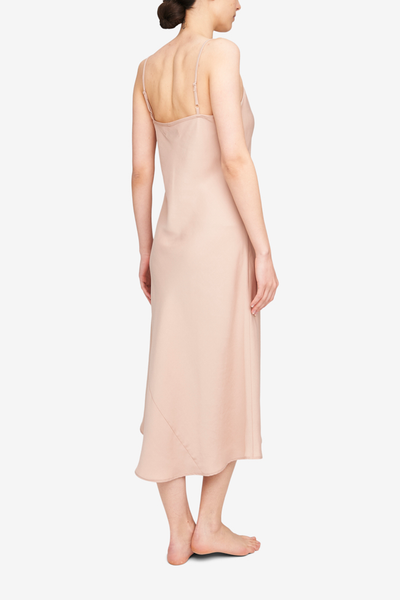 Long Slip Dress Blush Tencel Twill
